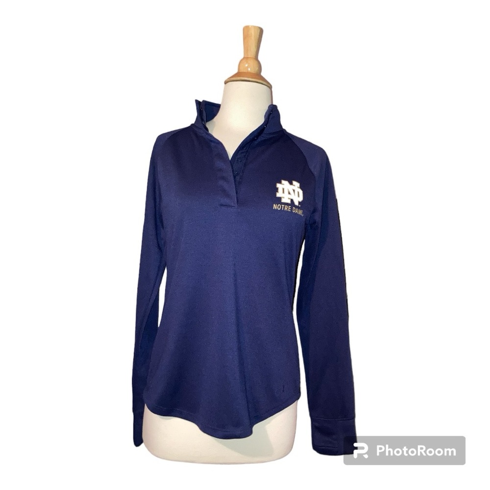 Under Armour Ladies Notre Dame Quarter Snap Pullover Jacket, Size: Small